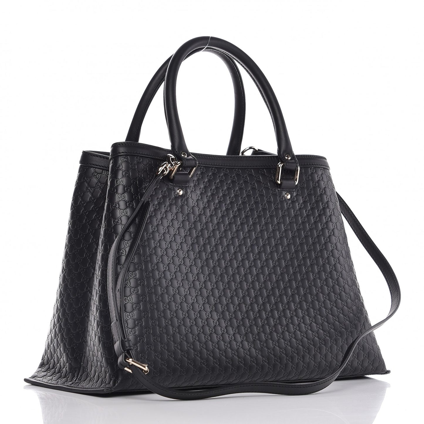 Soft Microguccissima Medium Tote Black