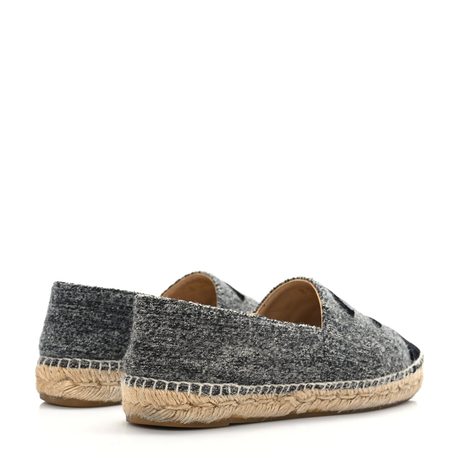 Chanel Wool Velvet CC Espadrilles 38 Black 4 of 7