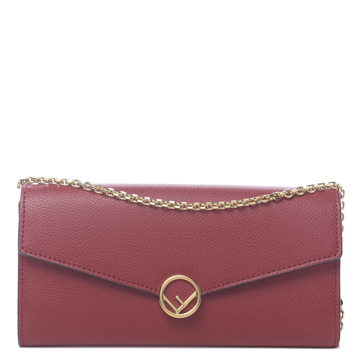 Fendi Vitello Cruise F is Fendi Continental Envelope Wallet on Chain Fragola 1 of 10