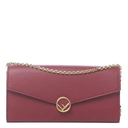 Fendi Vitello Cruise F is Fendi Continental Envelope Wallet on Chain Fragola 1 of 10