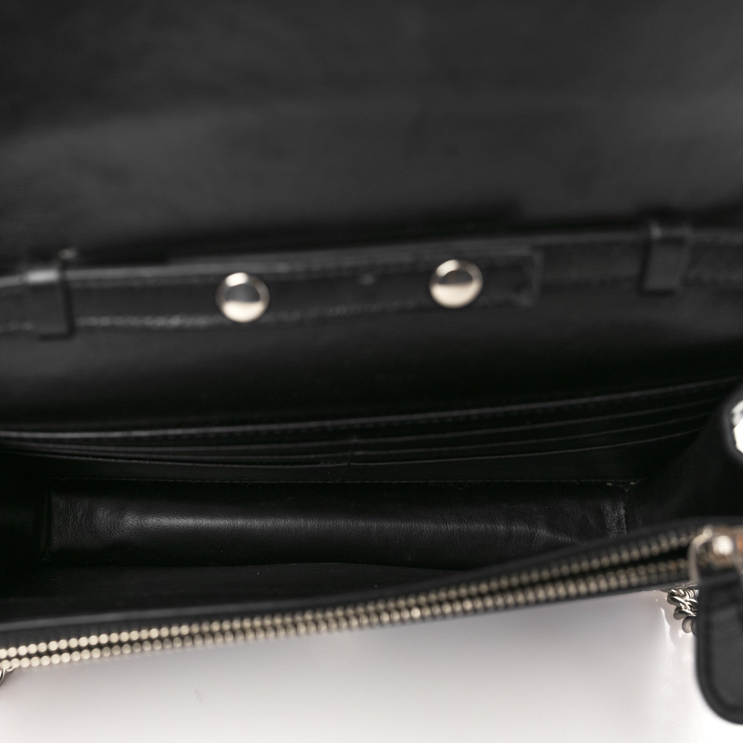 Balenciaga Shiny Calfskin Logo Crocodile Embossed Ville Wallet on Chain Black 4 of 8