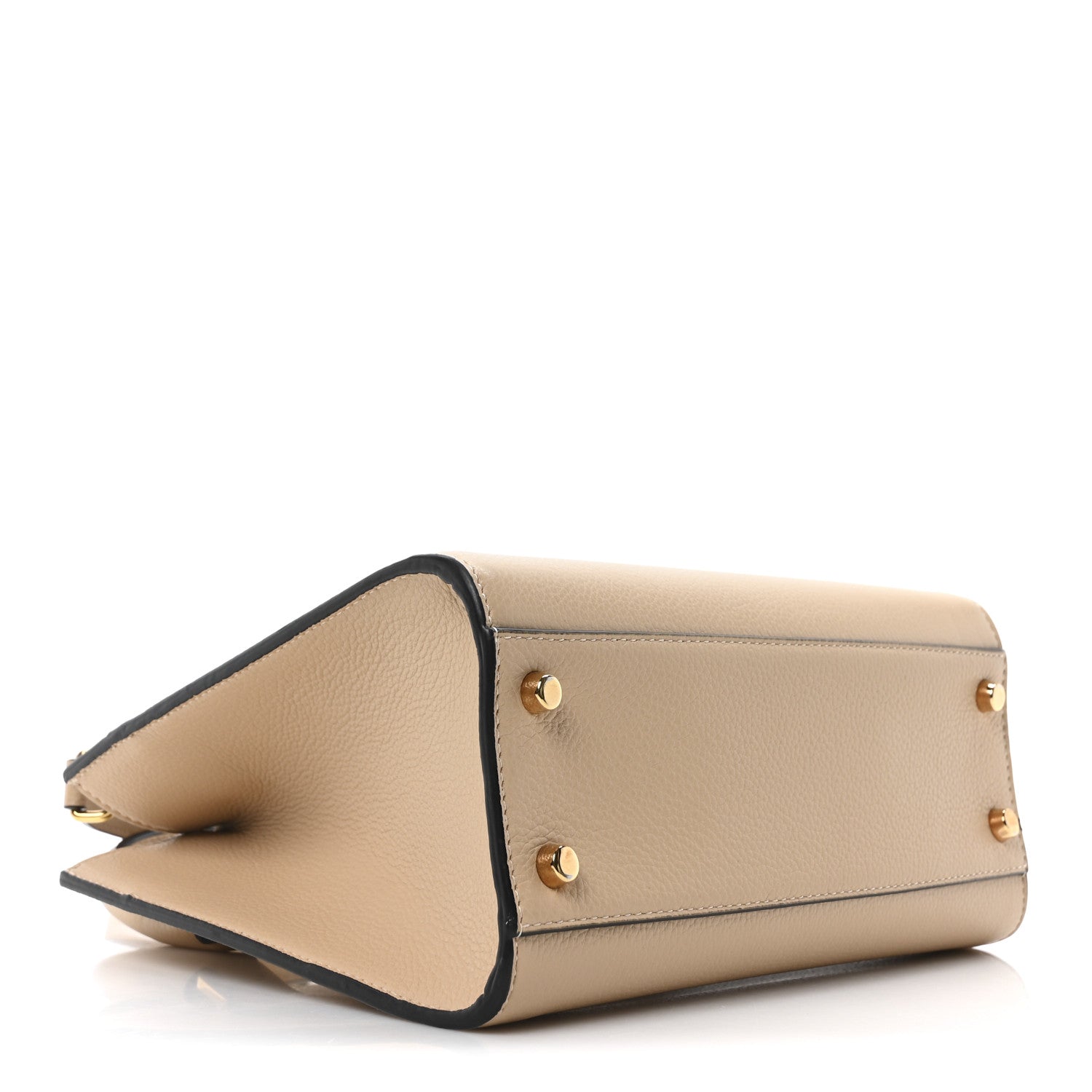 Versace Grainy Calfskin Virtus Top Handle Tote Beige 4 of 9