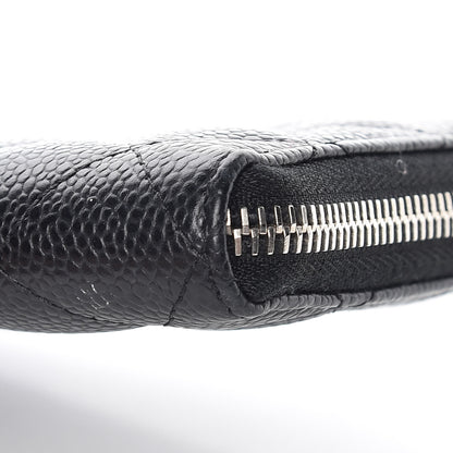 Chanel Caviar Quilted Large Gusset Zip Around Wallet Black 10 of 10