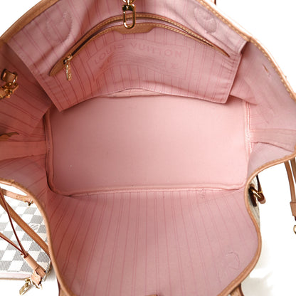 Louis Vuitton Damier Azur Neo Neverfull MM Rose Ballerine 5 of 13