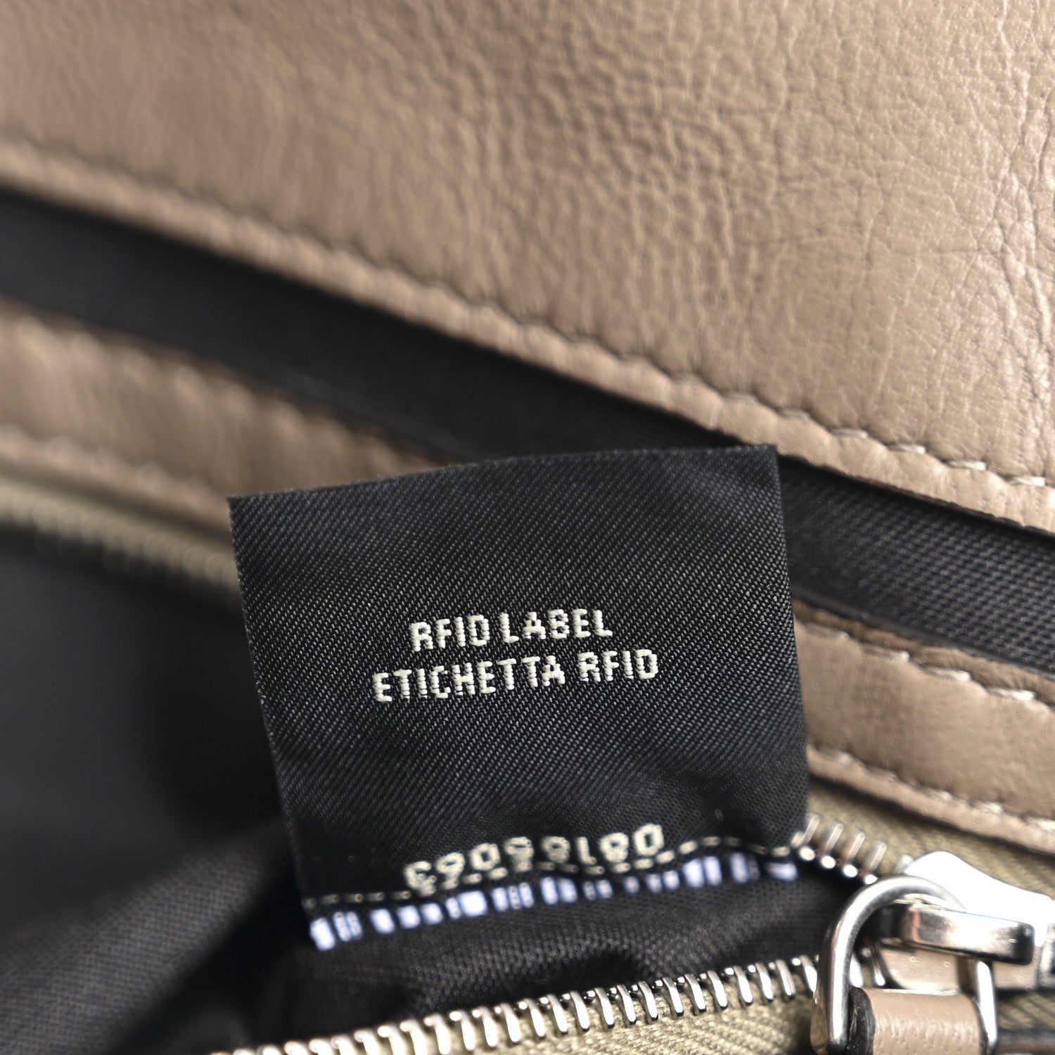 Fendi Nappa FF 1974 Embossed Stitched Baguette Tortora 8 of 13
