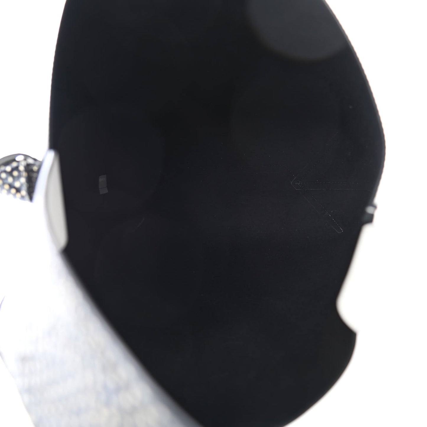 Shiny Smooth Calfskin Twisted Cabas White Black