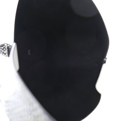 Celine Shiny Smooth Calfskin Twisted Cabas White Black 4 of 5