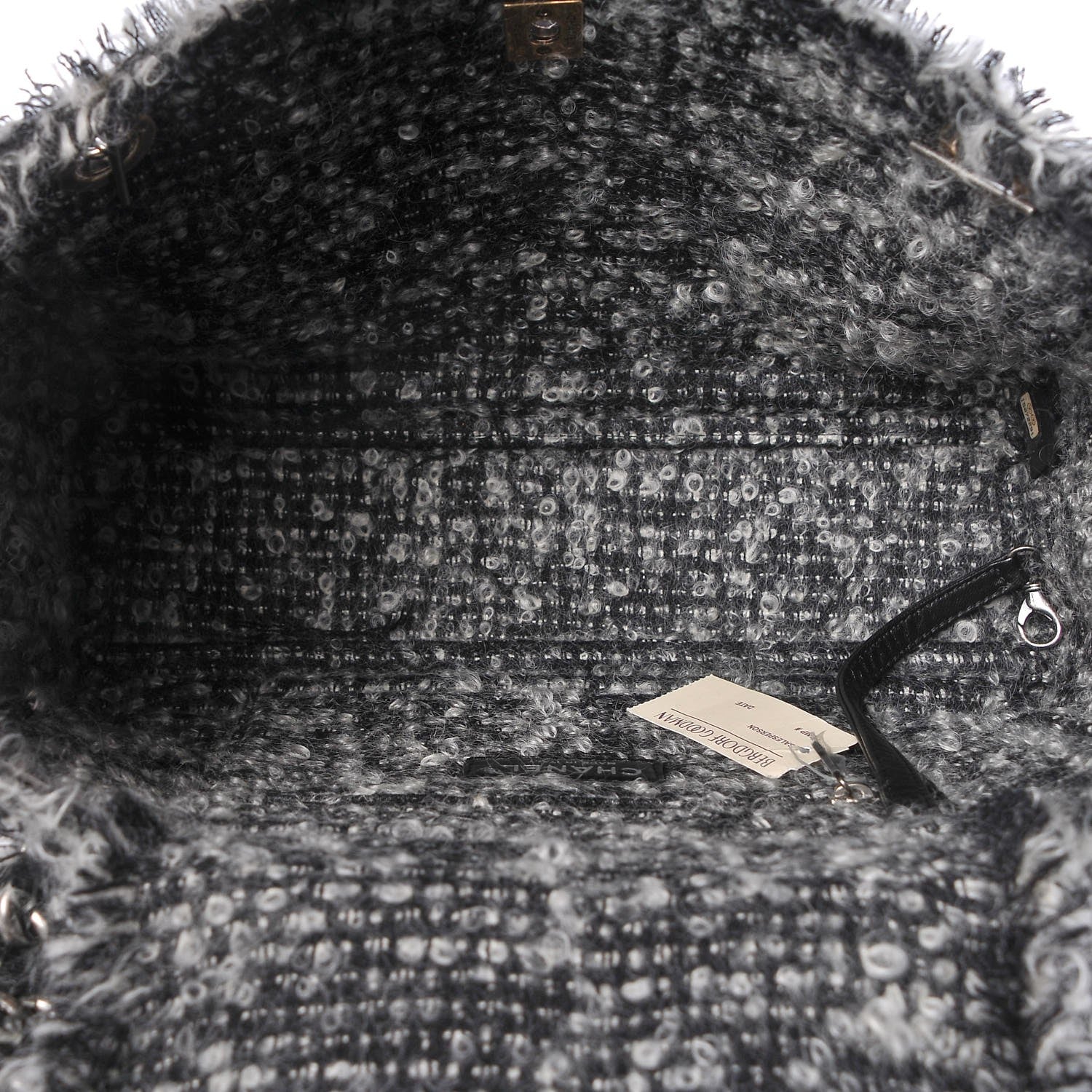 Chanel Tweed Calfskin Tweedy Shopping Tote Black 5 of 8