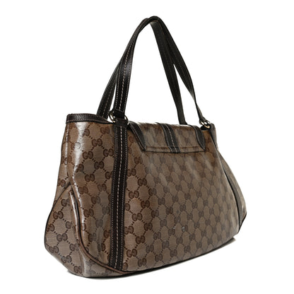 Gucci Crystal Monogram Duchessa Flap Shoulder Bag Dark Brown 2 of 18
