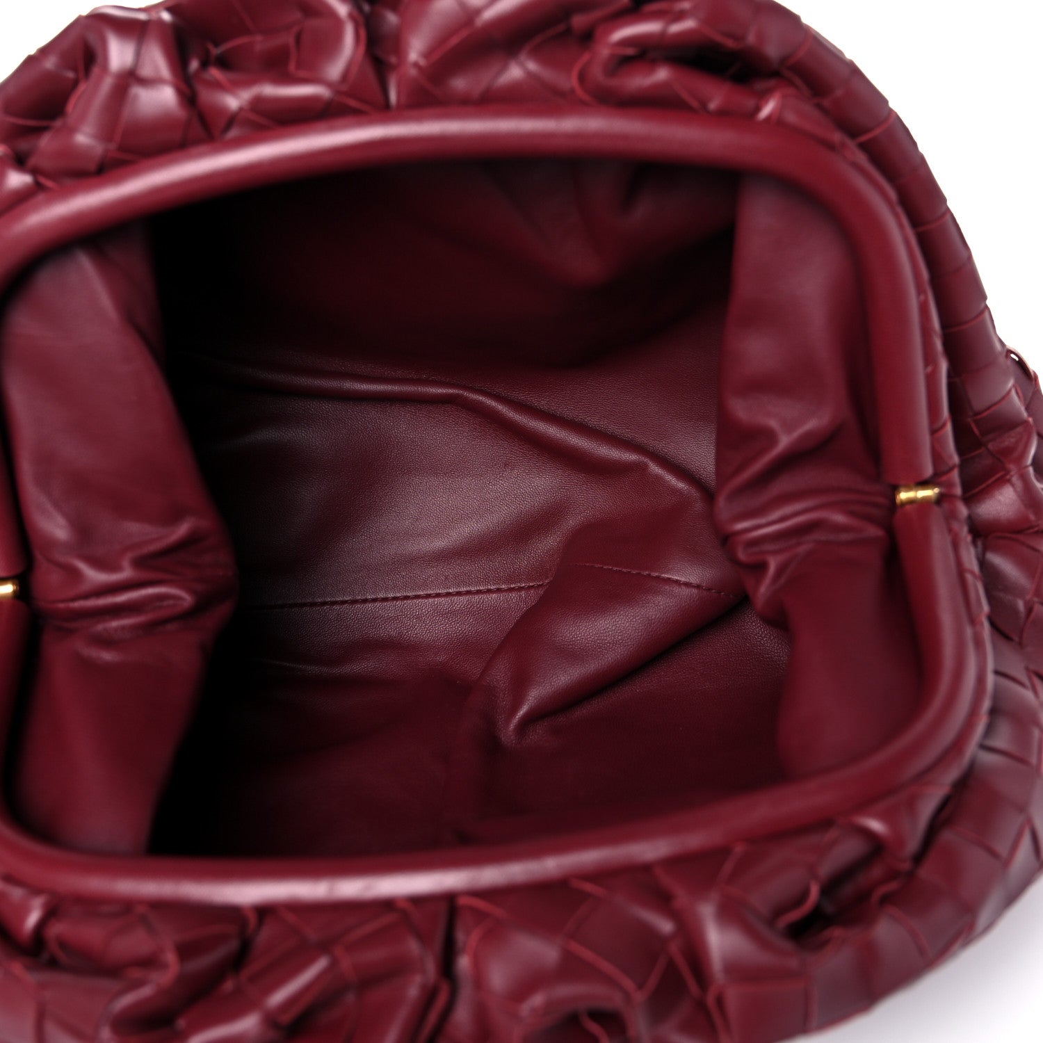 Bottega Veneta Nappa Maxi Intrecciato The Pouch Oversized Clutch Bordeaux 5 of 9