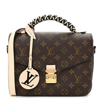 Louis Vuitton Monogram Braided Pochette Metis Creme Beige 1 of 9