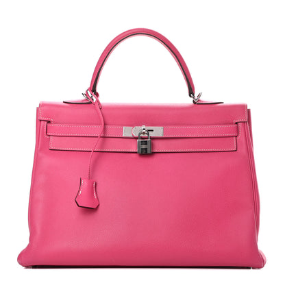 Hermes Epsom Candy Kelly Retourne 35 Rose Tyrien Rubis 2 of 31