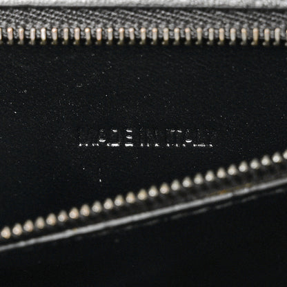 Balenciaga Shiny Calfskin Monochrome Crocodile Embossed Small Hourglass Top Handle Bag Black 7 of 10