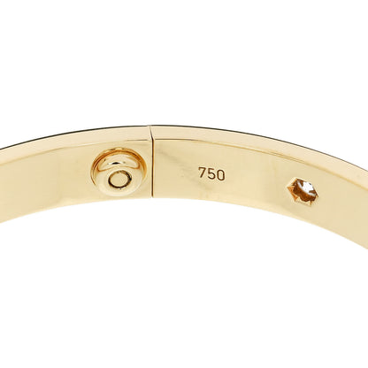 Cartier 18K Yellow Gold 10 Diamond LOVE Bracelet 18 6 of 6