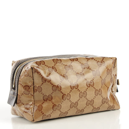 Gucci Crystal Monogram Duchessa Cosmetic Case Dark Brown 3 of 7