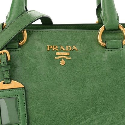 Prada Vitello Shine Shopping Satchel Green 8 of 14
