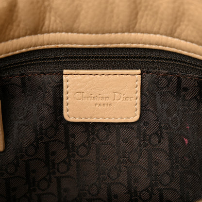 Christian Dior Calfskin Logo Charm Shoulder Bag Beige 6 of 14