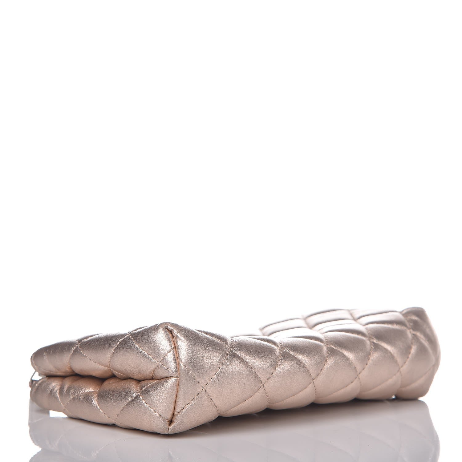 Chanel Metallic Lambskin Quilted Small Cosmetic Pouch Light Pink 4 of 12
