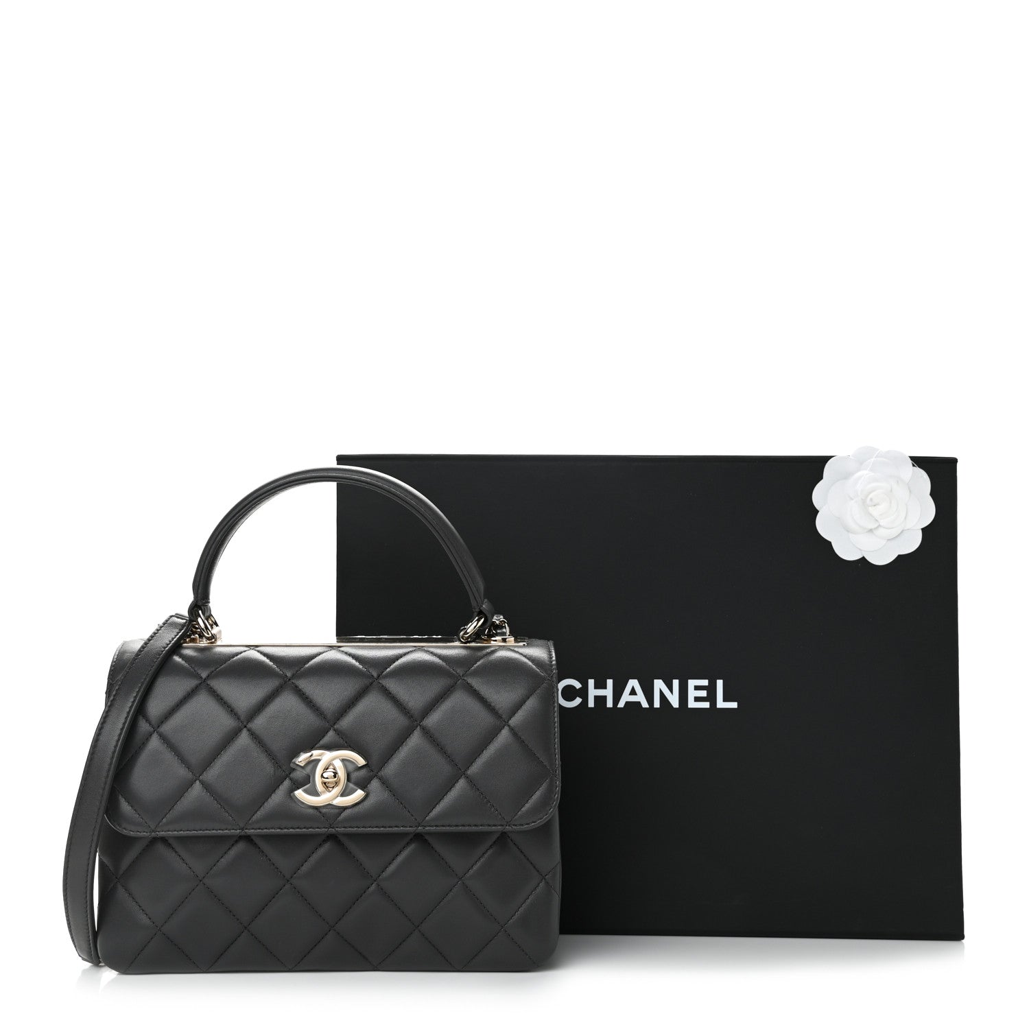 Chanel Lambskin Quilted Small Trendy CC Dual Handle Flap Bag Dark Grey 11 of 11