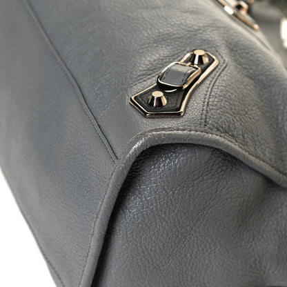 Balenciaga Chevre Silver Metallic Edge Hardware City Bleu Acier 11 of 12