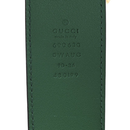 Gucci Calfskin Ceramic Glass Double G 40mm Belt 90 36 Emerald Multicolor 3 of 4