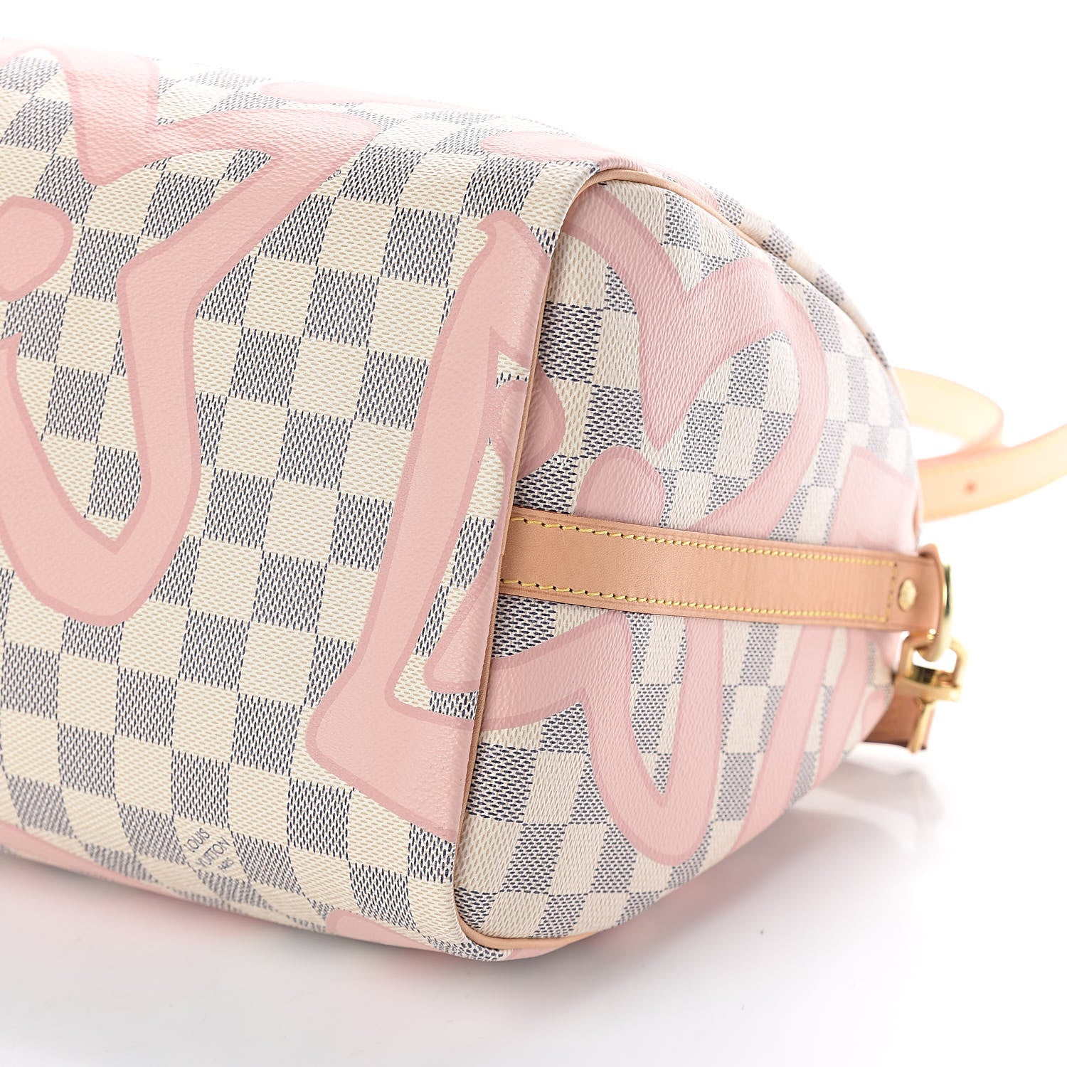 Louis Vuitton Damier Azur Tahitienne Speedy Bandouliere 30 Rose Ballerine 10 of 10