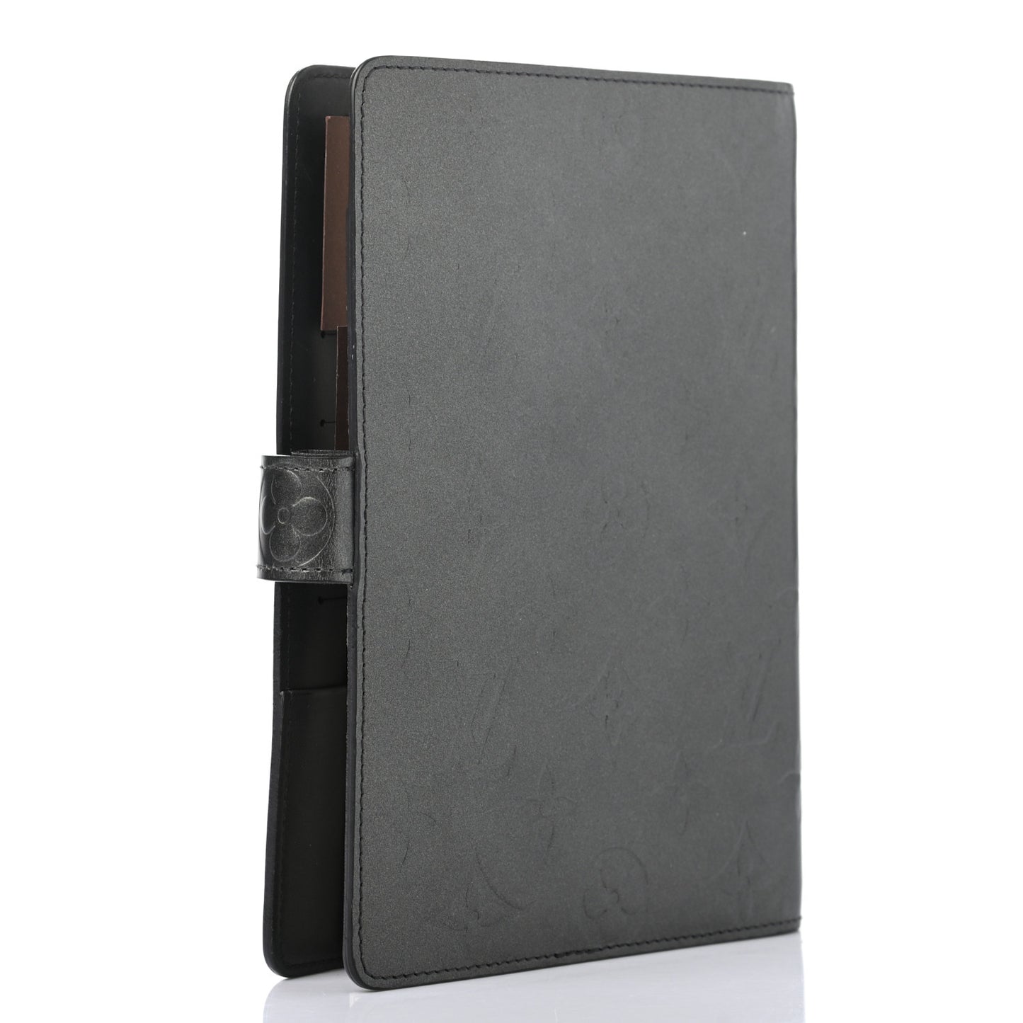 Mat Monogram Medium Ring Agenda Cover Black