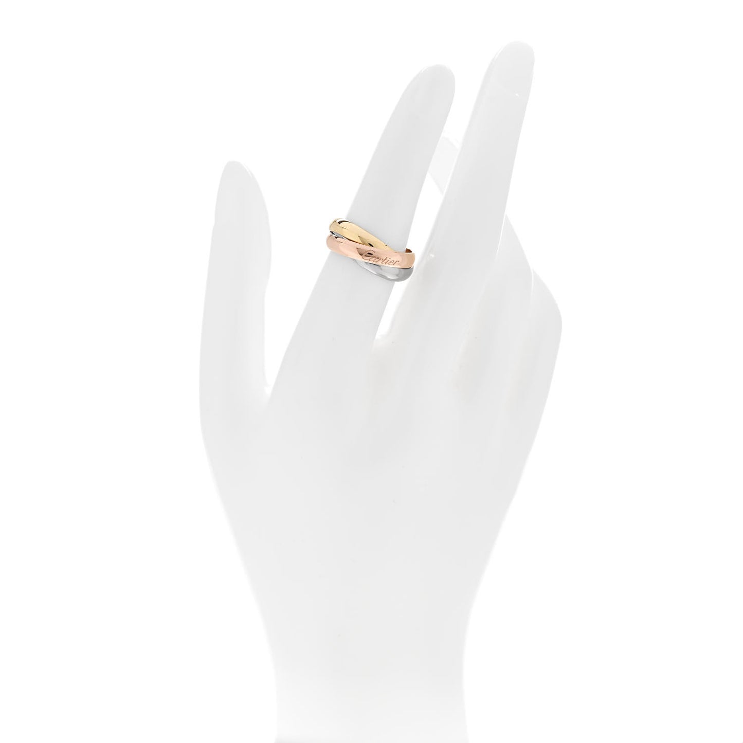 18K Pink Yellow White Gold Classic Trinity Ring 52 6