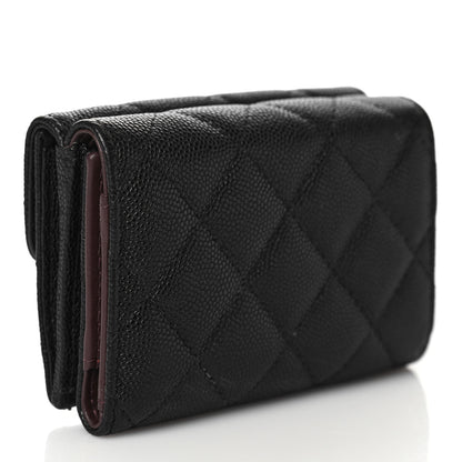 Chanel Caviar Quilted Double Flap Wallet Black 3 of 9