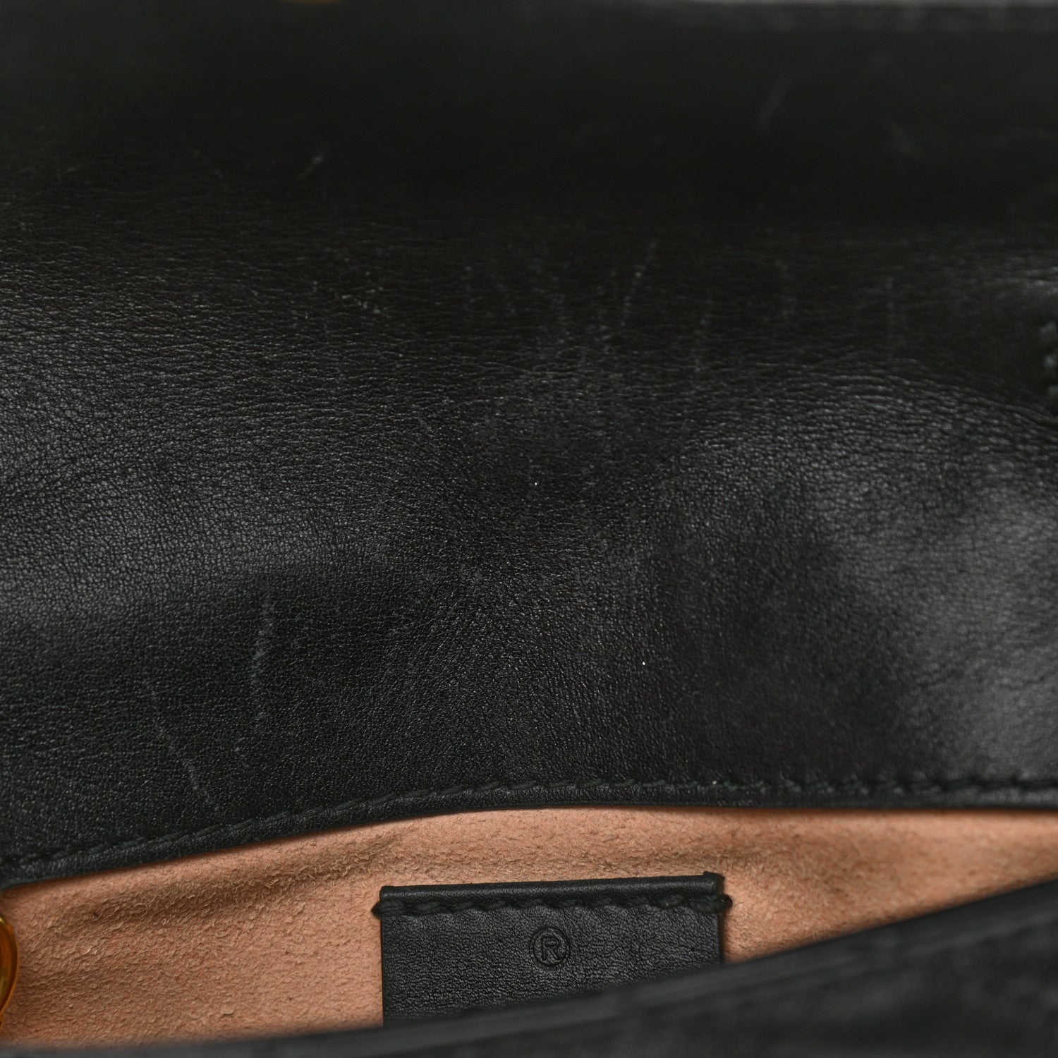 Gucci Calfskin Matelasse Super Mini GG Marmont Shoulder Bag Black 11 of 11