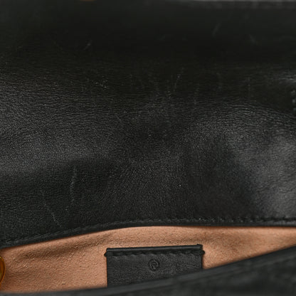 Gucci Calfskin Matelasse Super Mini GG Marmont Shoulder Bag Black 11 of 11
