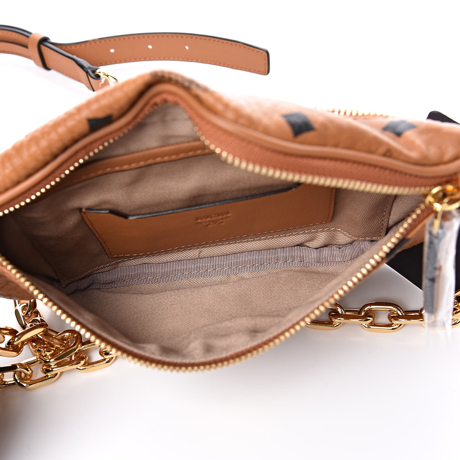 MCM Visetos Stark Belt Bag Cognac 5 of 10