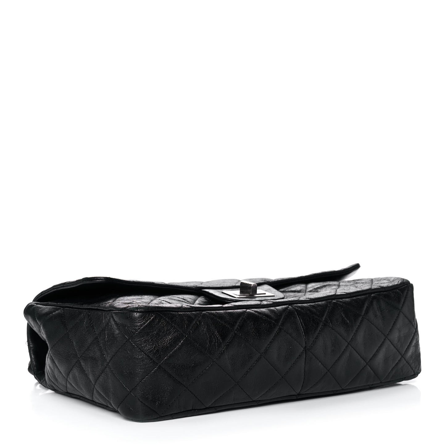 Washed Lambskin Quilted Jumbo Hybrid Reissue Flap Black