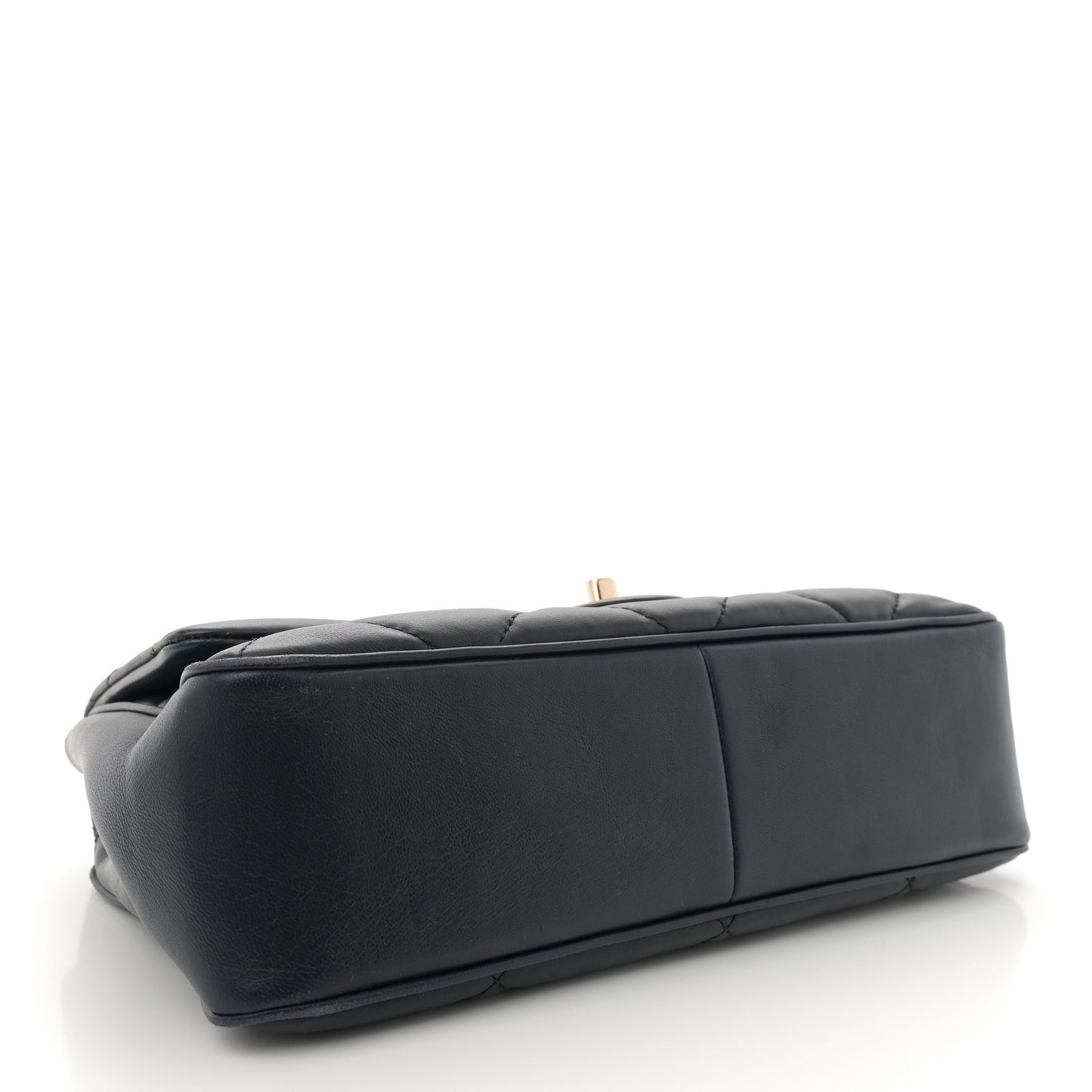 Lambskin Quilted Easy Carry Flap Navy