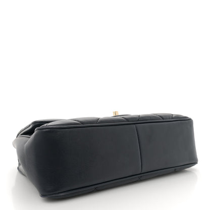 Chanel Lambskin Quilted Easy Carry Flap Navy 4 of 12