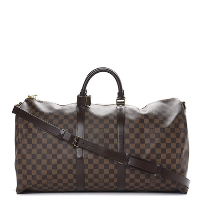 Louis Vuitton Damier Ebene Keepall Bandouliere 55 1 of 9