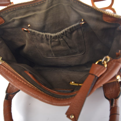 Chloe Calfskin Medium Marcie Satchel Tan 5 of 10