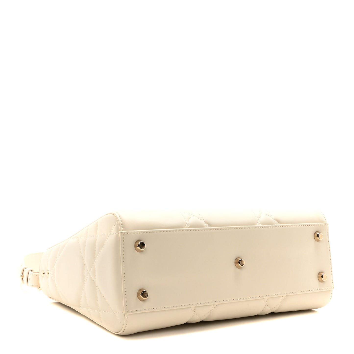 Calfskin Maxi Cannage Medium My ABCDior Lady D-Sire Tote White