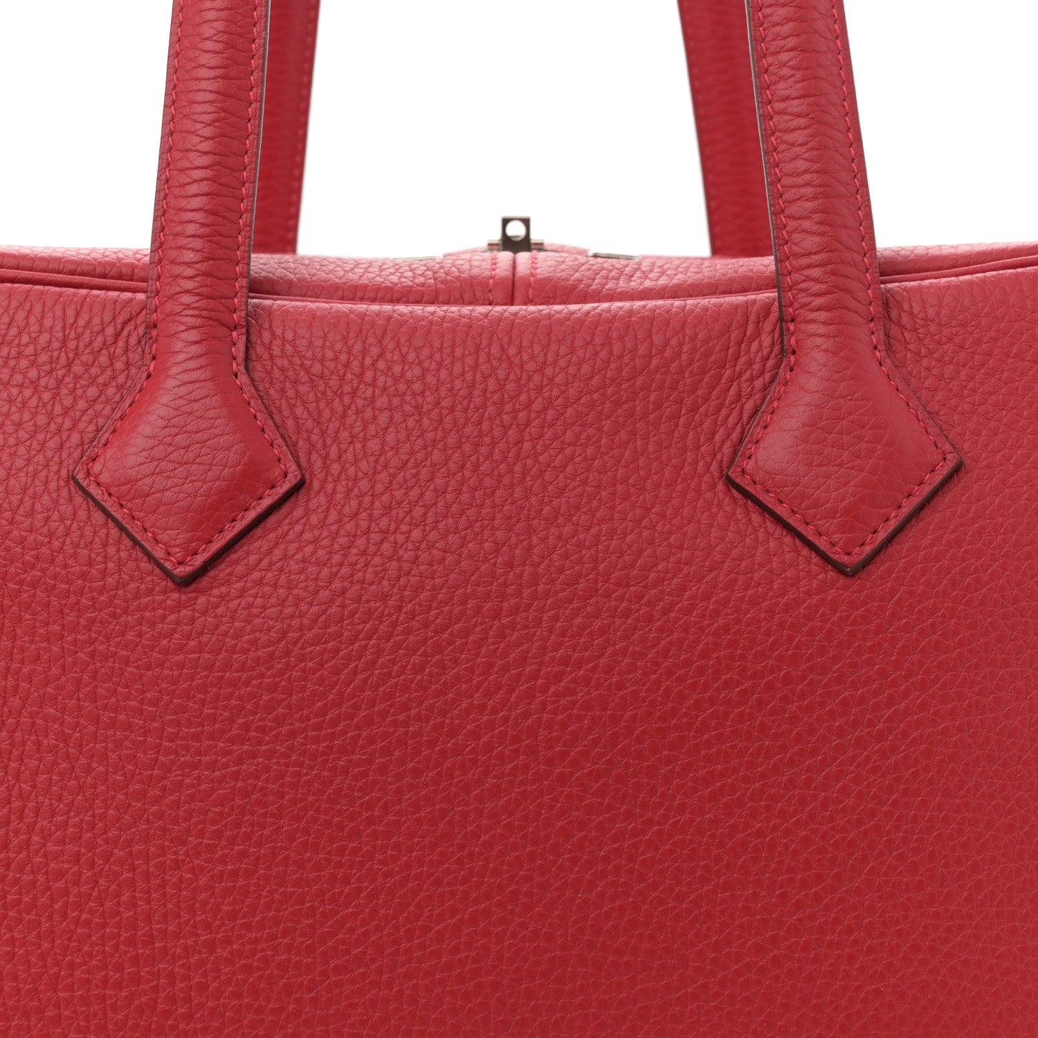 Hermes Taurillon Clemence Victoria 35 Rouge Casaque 8 of 11