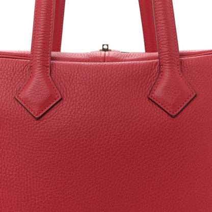 Hermes Taurillon Clemence Victoria 35 Rouge Casaque 8 of 11