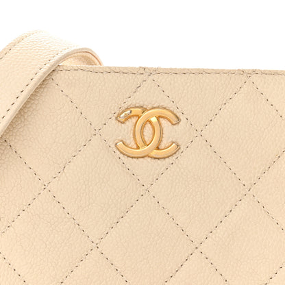Chanel Caviar Quilted Flap Waist Bag White 8 of 15