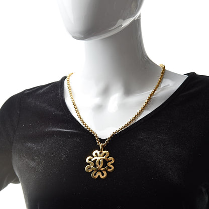 Chanel CC Chain Pendant Necklace Gold 2 of 5
