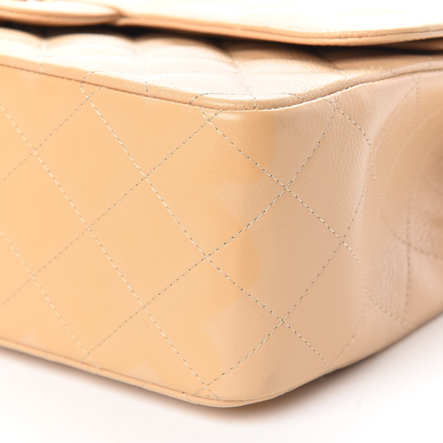 Chanel Caviar Quilted Jumbo Double Flap Beige Clair 9 of 10