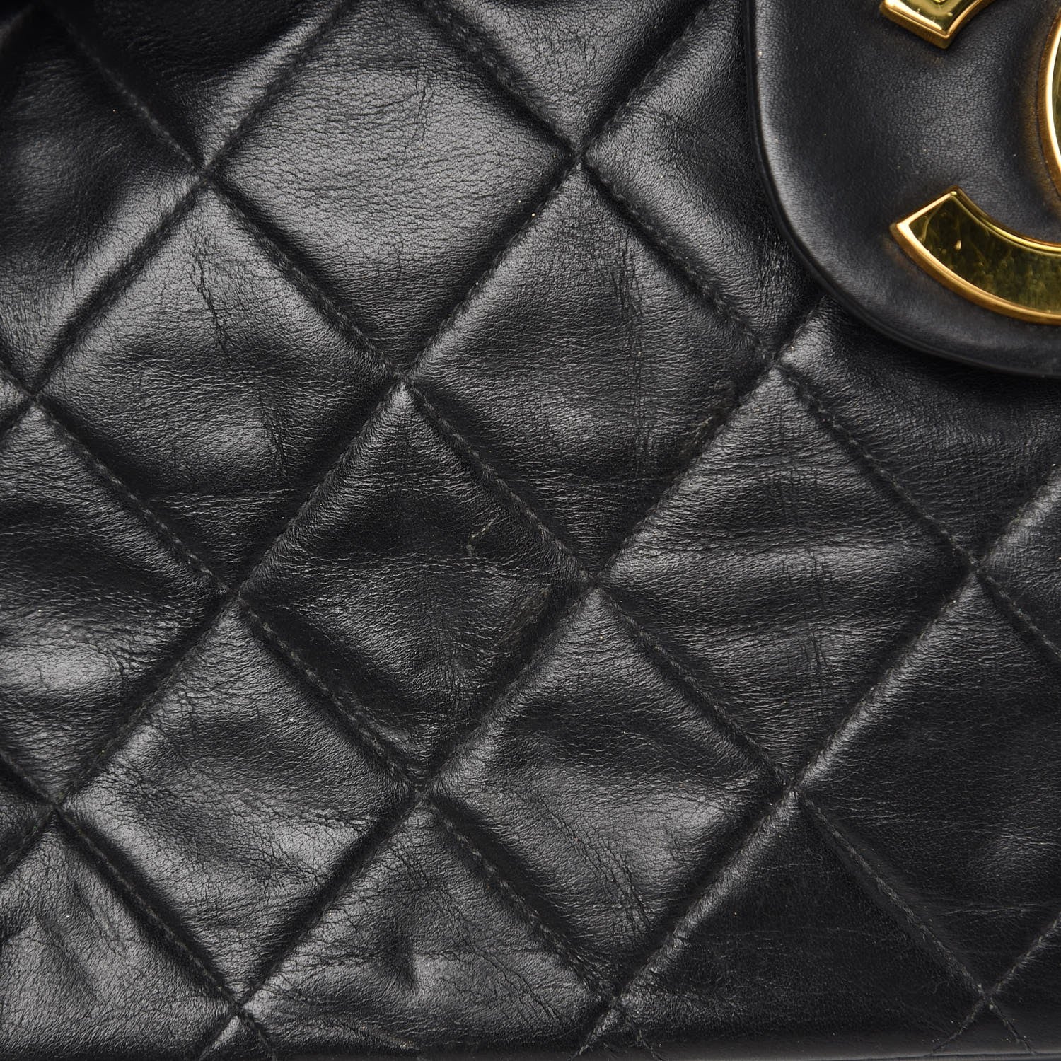 Chanel Lambskin Quilted XL Jumbo Single Flap Black 14 of 16