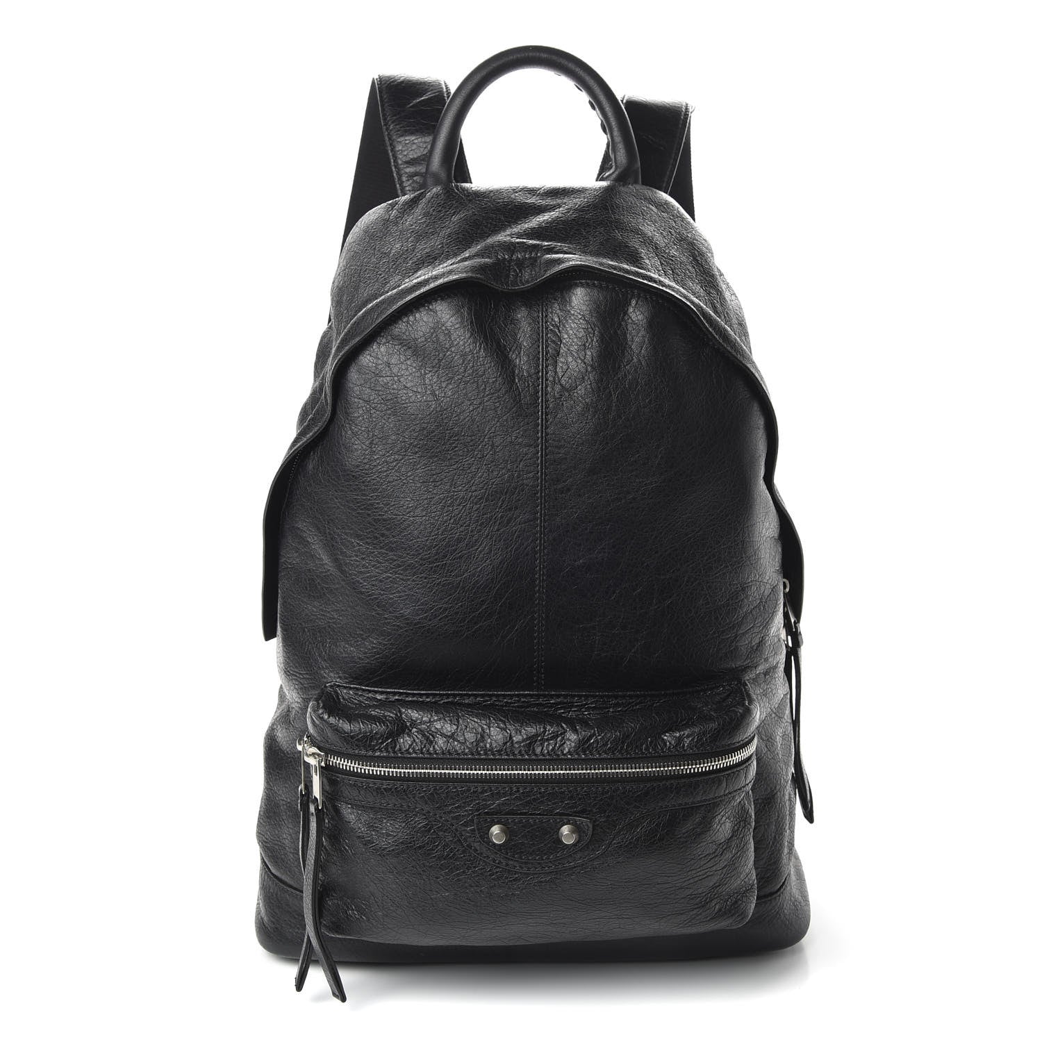 Balenciaga Agneau Classic Silver Hardware Backpack Black 1 of 9