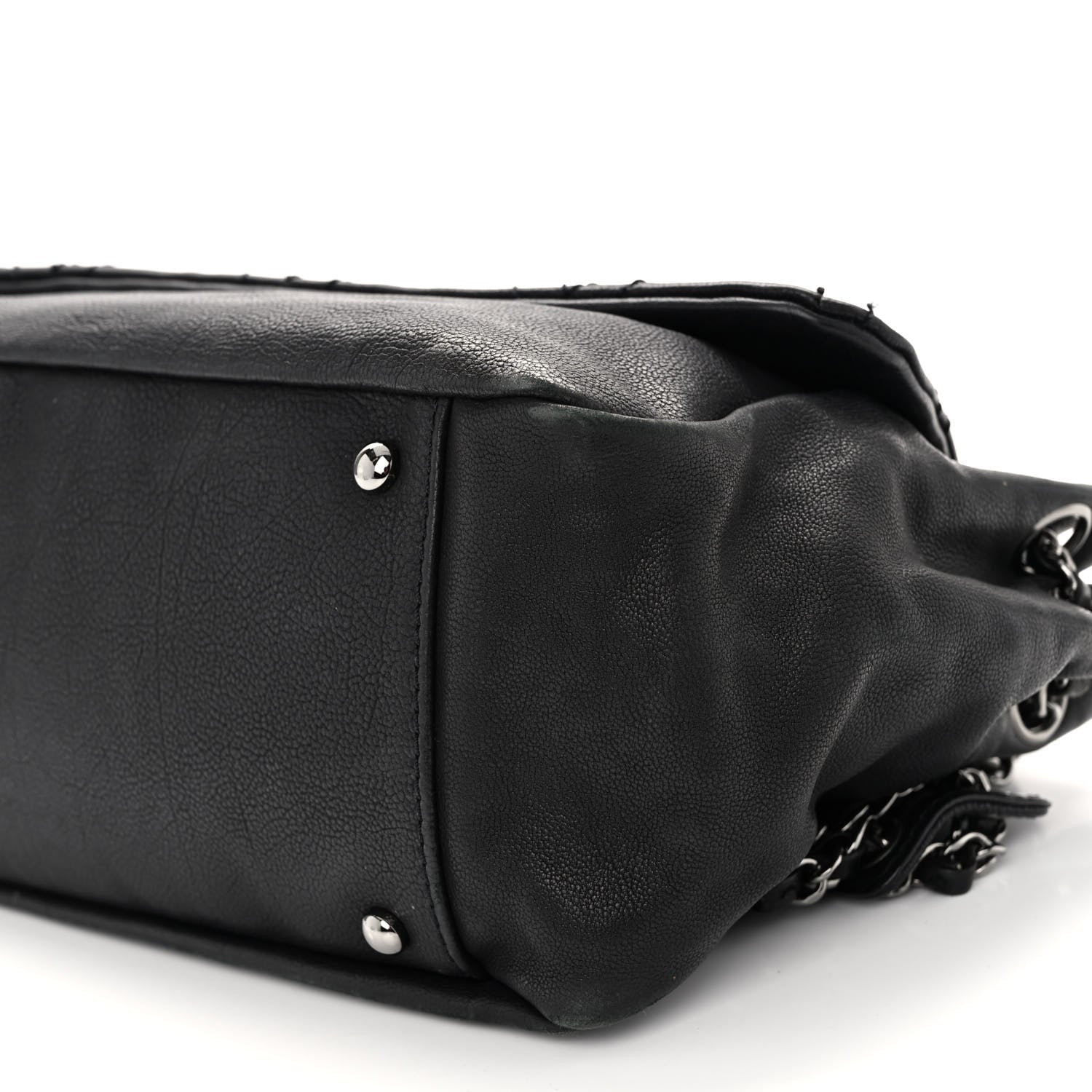 Chanel Calfskin Diamond Stitch Accordion Flap Black 10 of 14