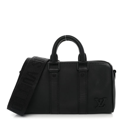 Louis Vuitton Grained Calfskin Aerogram Keepall XS Black 1 of 8