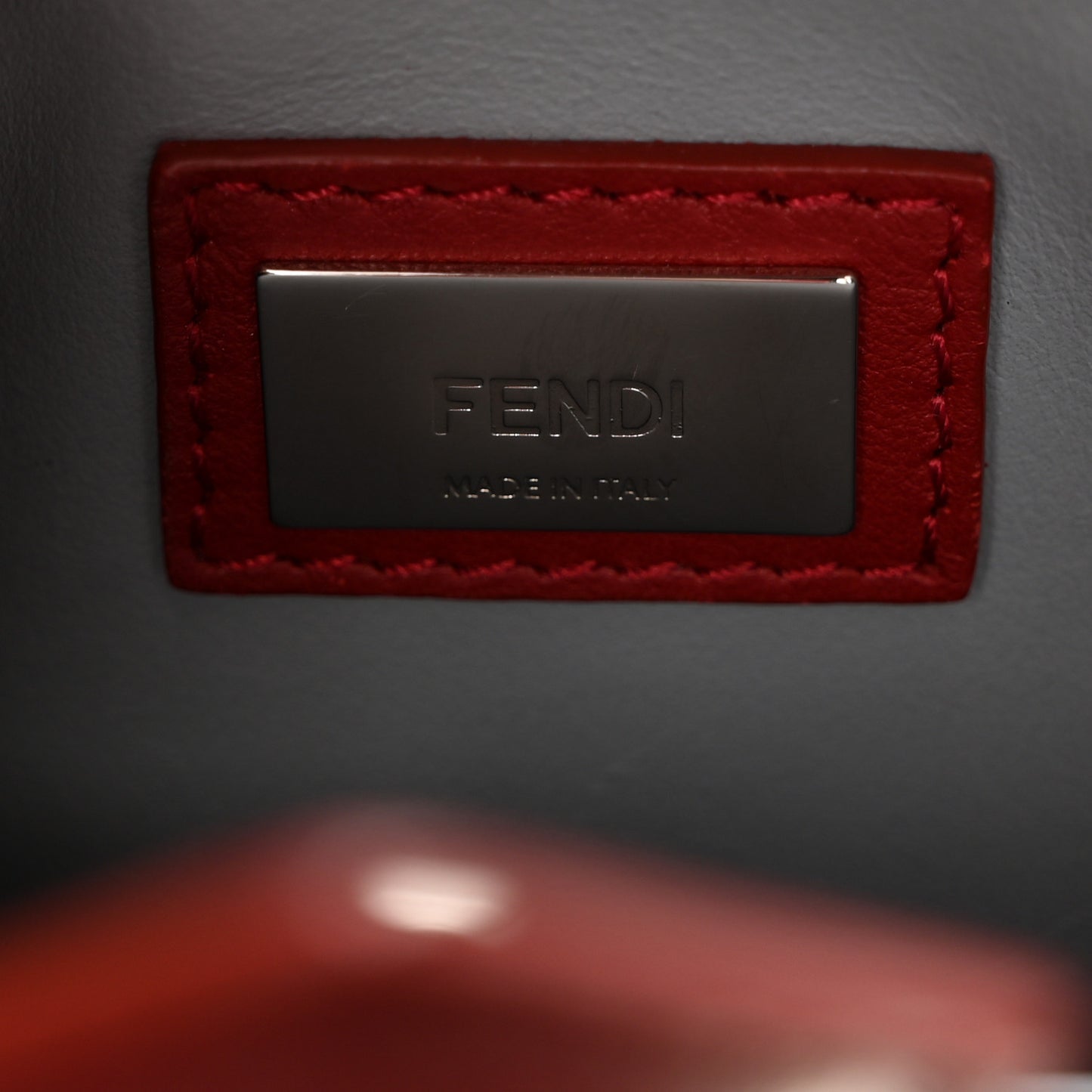 Vitello Dolce Fox Mink Crystal Bi-Color Monster Mirror Charm Petite 2Jours Tote Ribes