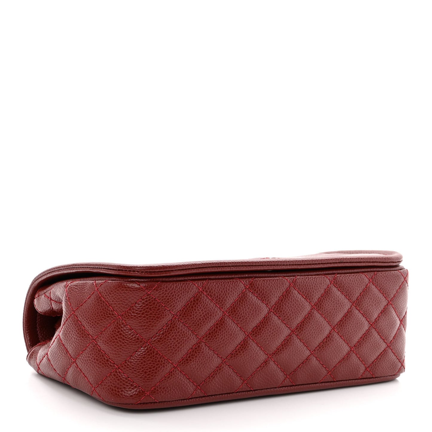 Caviar Medium Timeless CC Flap Dark Red