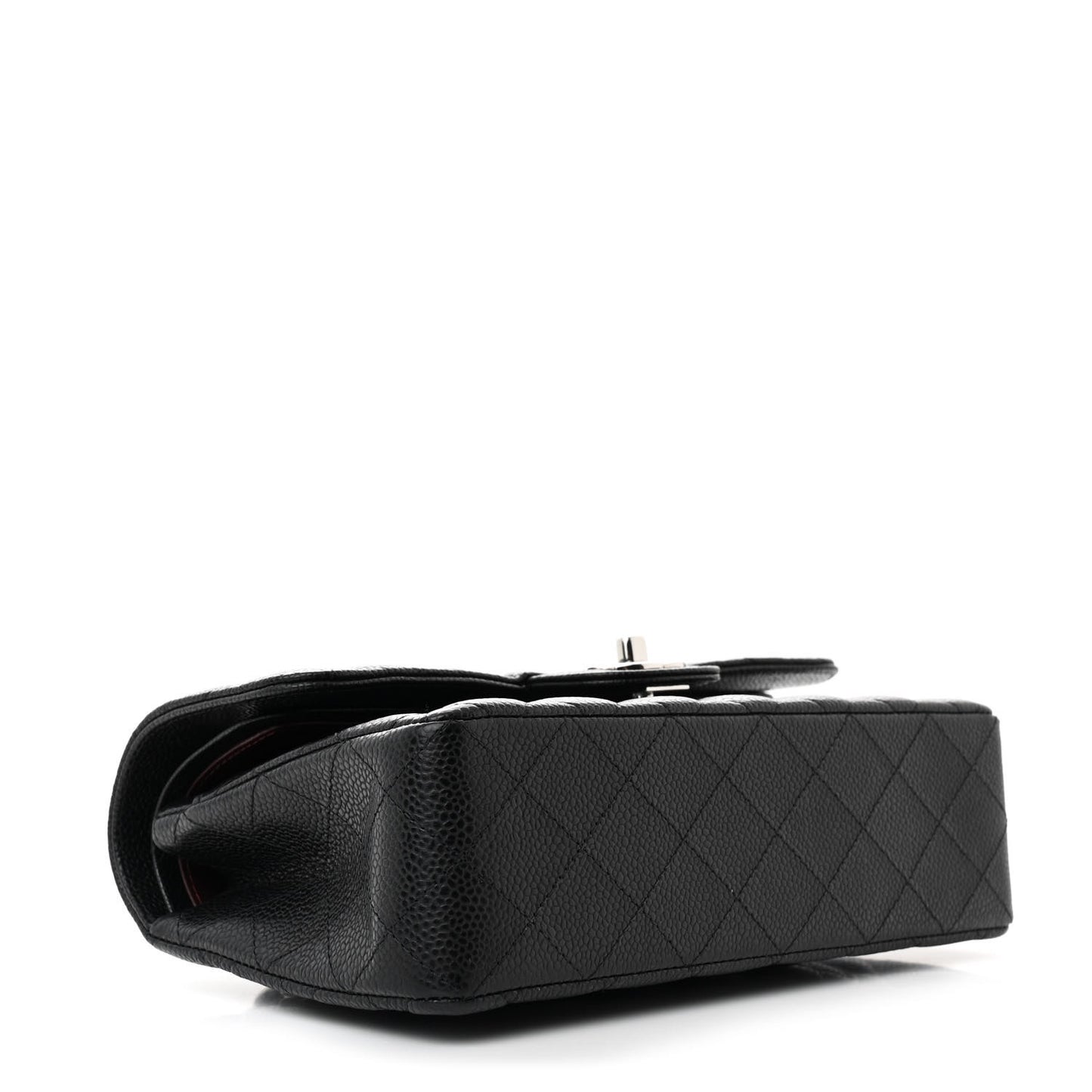 Caviar Quilted Small Double Flap Black